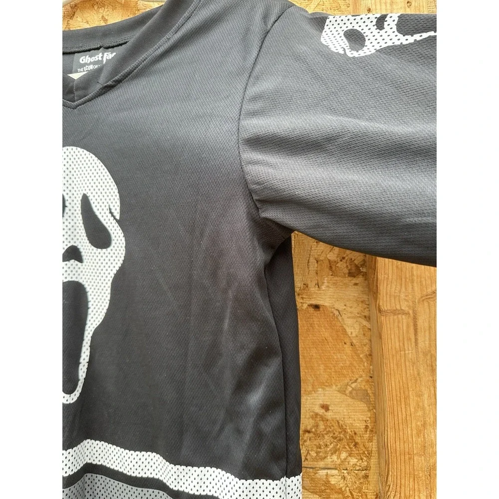 M Kids Ghost face‎ 96 Black White Gray Long Sleeve The Icon Of Halloween Jersey